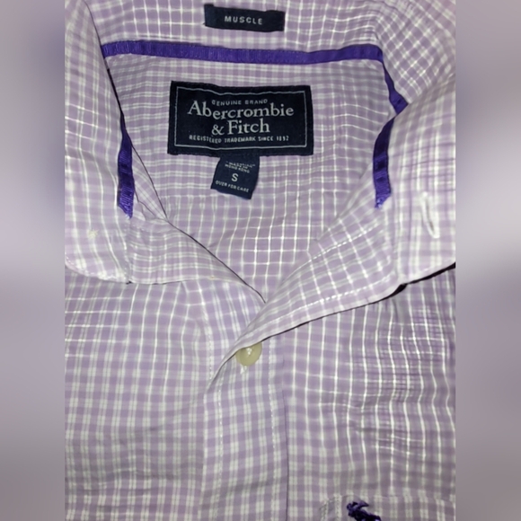 VINTAGE MENS ABERCROMBIE & FITCH LONG SLEEVE BUTTON DOWN SHIRT SZ. SM - Picture 4 of 7